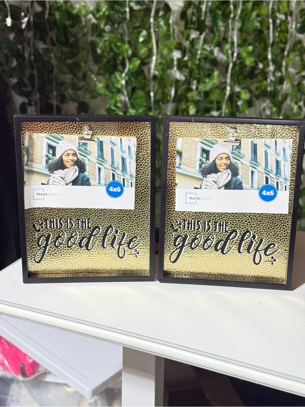 'This is the Good Life' Gold Decorative Photo 4” x 6” Frame Set